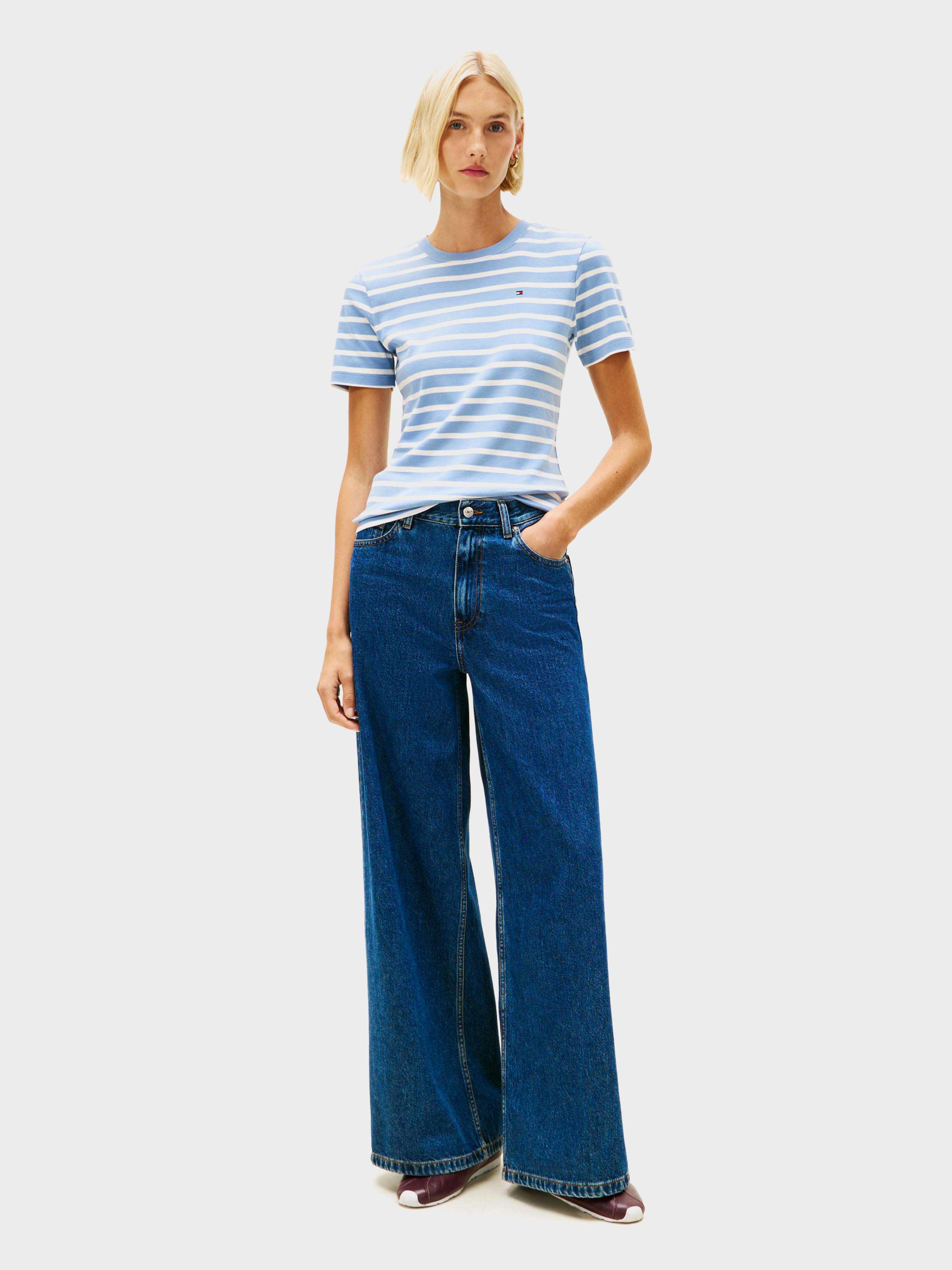 light Blue / White stripe