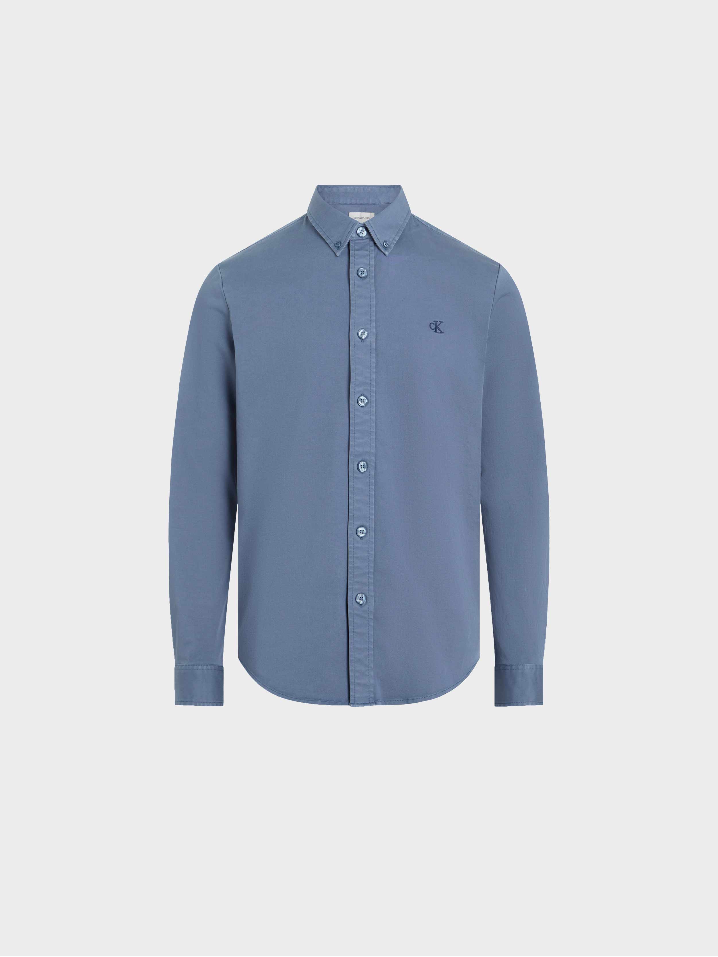 calvin klein jeans dress shirt Calvin Klein Men's Slim Fit Soft Washed Stretch Denim Dress Shirt Grey Multi NWT