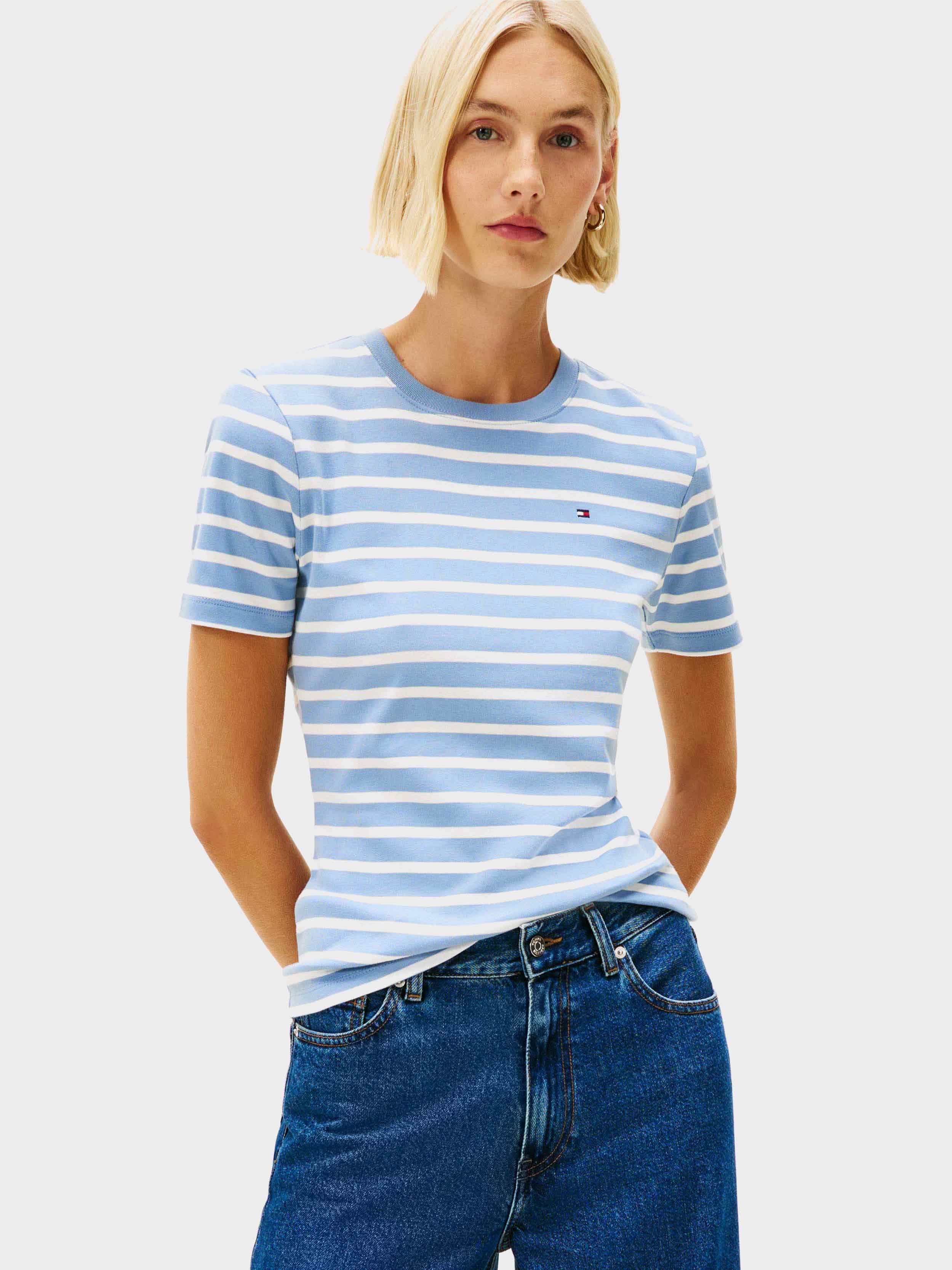 light Blue / White stripe